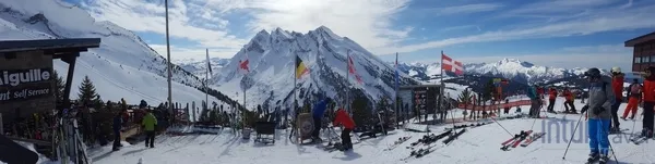 Estación de esquí en los Alpes