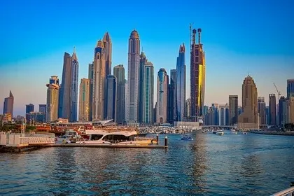 Marina de Dubái en los Emiratos Árabes Unidos