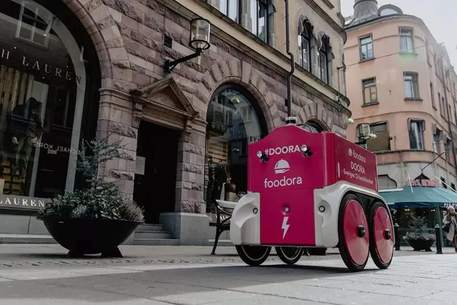 Mensajero robot en Suecia